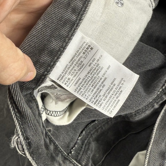 Levi's Men's 31 505 Straight Black Jeans Denim Jeans Size 38x32 Worn In - Picture 4 of 12
